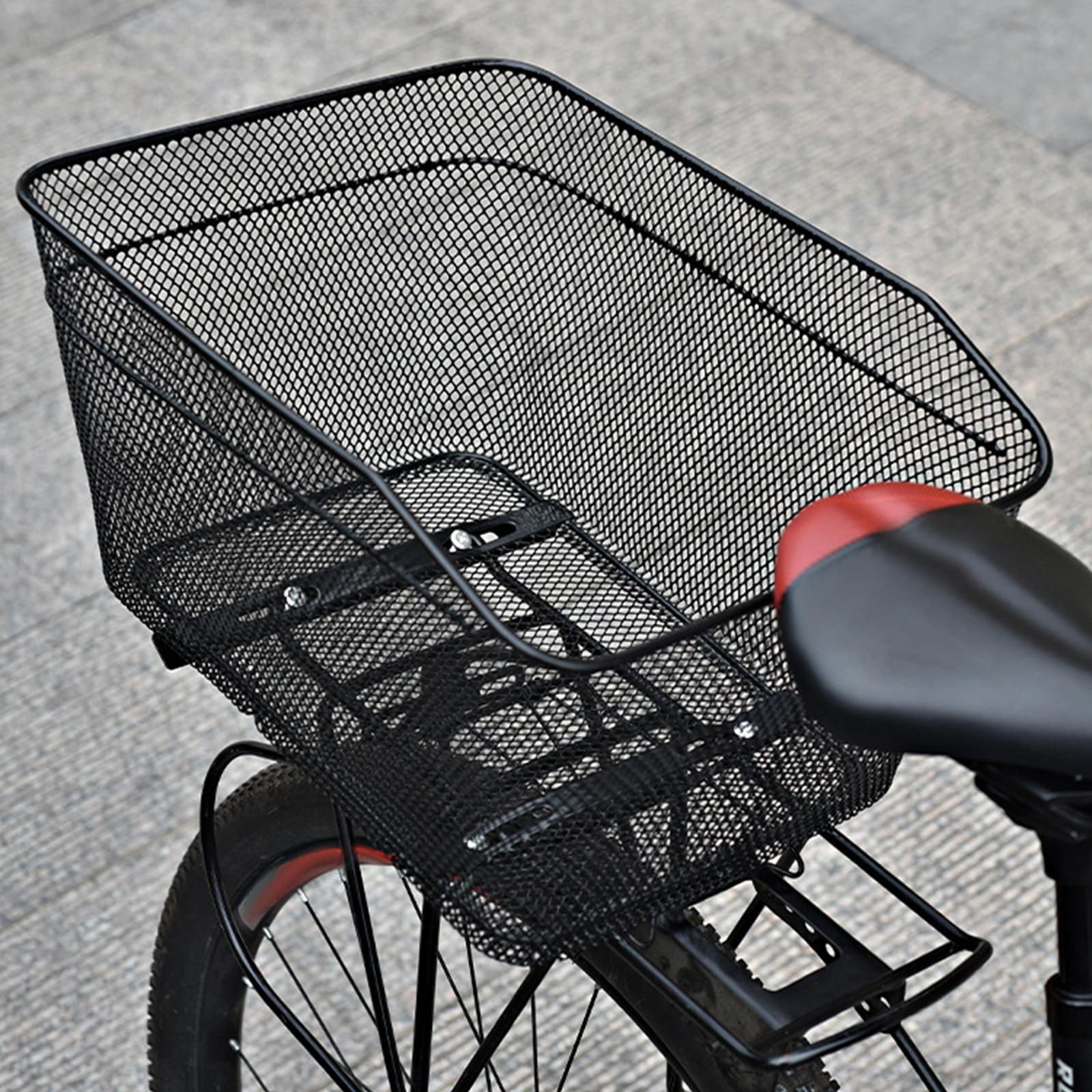 

Stylish Iron Rear Bike Basket, Storage Dog Carrier, And Wire Mesh for Convenient
