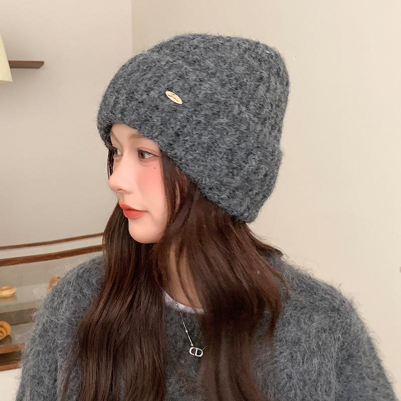 Thickened Warm Ear Protecting Woolen Cap  Children's Outdoor Cold Proof Headband Cold Cap Versatile Large Head Knitted Cap