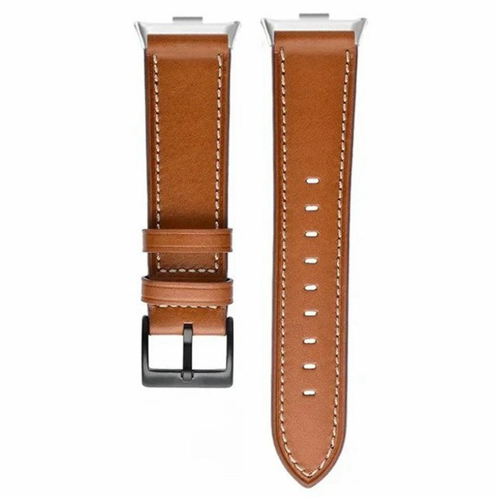 Fiber Leather Watch Band for Xiaomi Smart Band 9 Pro/8 Pro/Redmi Watch 6/5/4 Stitching Line Quick Release Replacement Strap