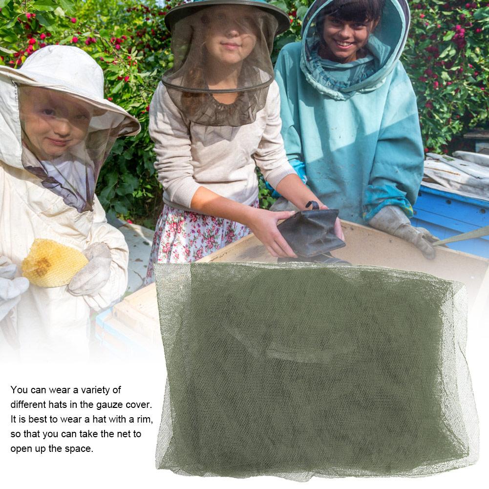 Mosquito Head Net Hat Anti Sun Bucket Hat with Hidden Net Mesh Protection from Bee Green
