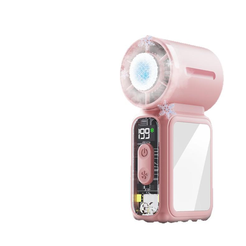 Wiederaufladbarer tragbarer Hochgeschwindigkeits-Mini-Handventilator mit großem Luftstrom
