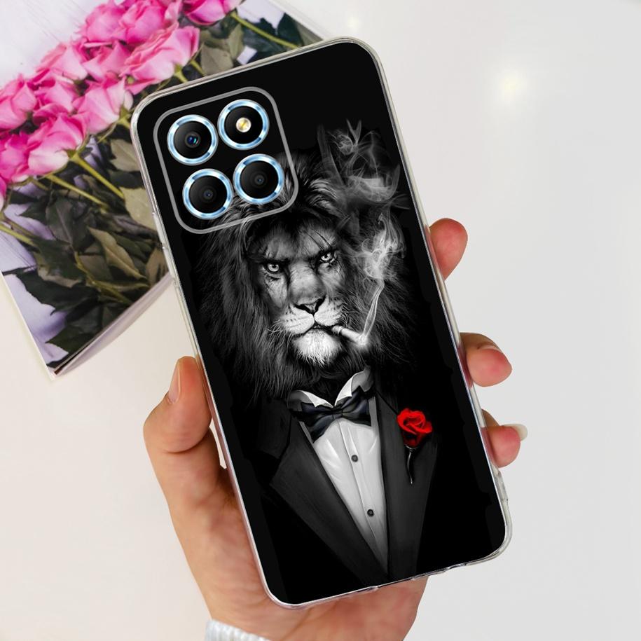 For Honor X6 5G Case VNE-LX1 VNE-LX2 VNE-LX3 Phone Cover Popular Flower Astronaut Soft Funda For Honor X8 TFY-LX1 HonorX8 Bumper