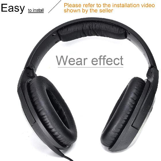 HD 448 HD428 HD419 Ear Pads and Headband - defean Replacement Repair Parts Suit Ear Cushion Compatible with Sennheiser HD418, HD419, HD428, HD429,
