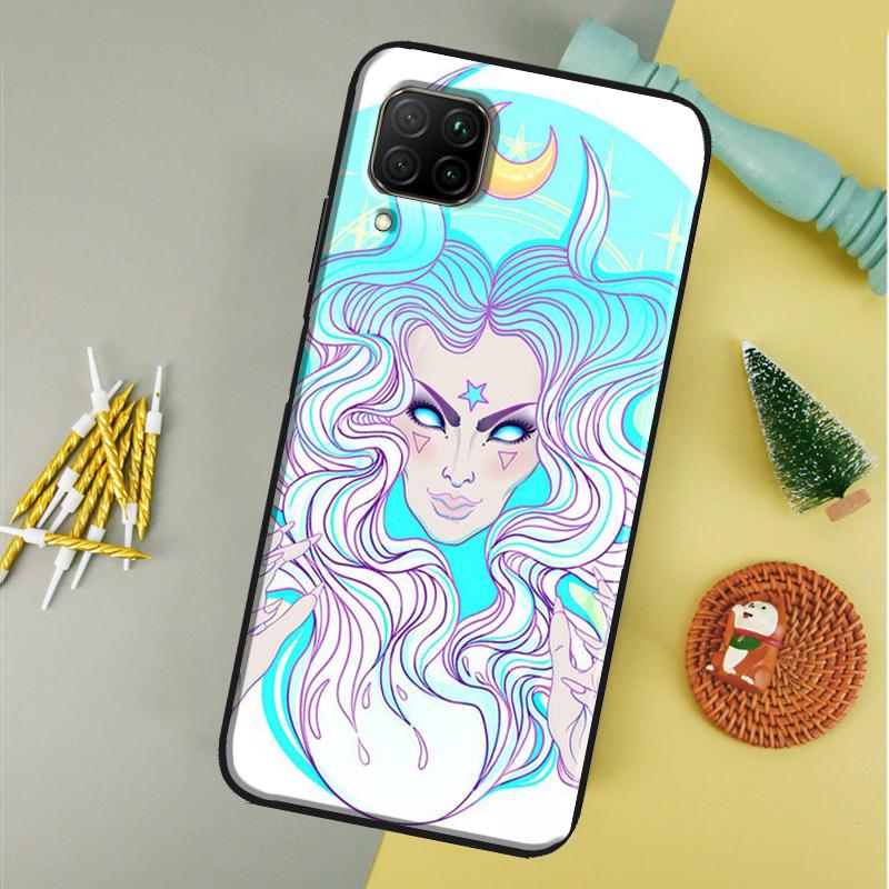 Girly Pastel Witch Goth For Huawei P60 Pro P30 P40 Lite Nova 10 9 SE 7i 8i 11i 12i 12s Y90 Y60 Y70 Y72 Y61 Y91 Case