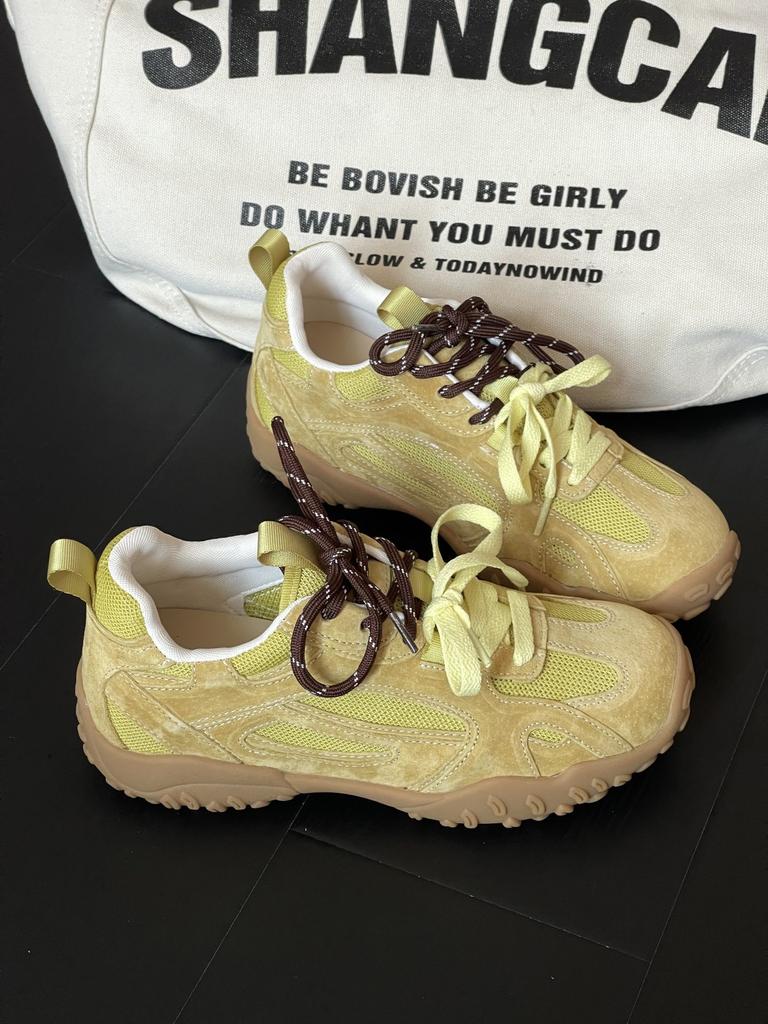 Leather breathable mesh women's casual versatile flat baseplate shoes 2025 summer new retro little white shoes tide