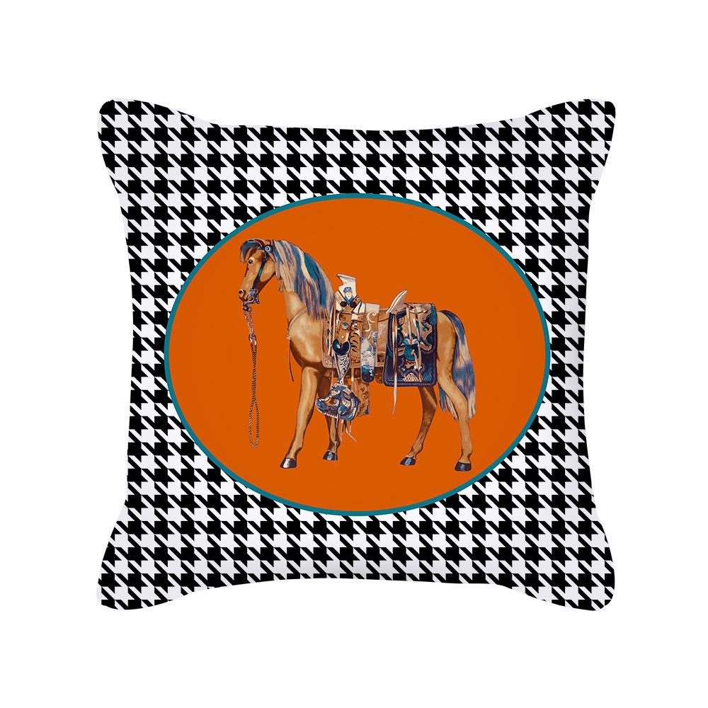 Nordische Orange Kissenbezüge Leichter Luxus Sofakissen Plüsch Einfache Geometrische Kissenhülle Orange Kissenhülle