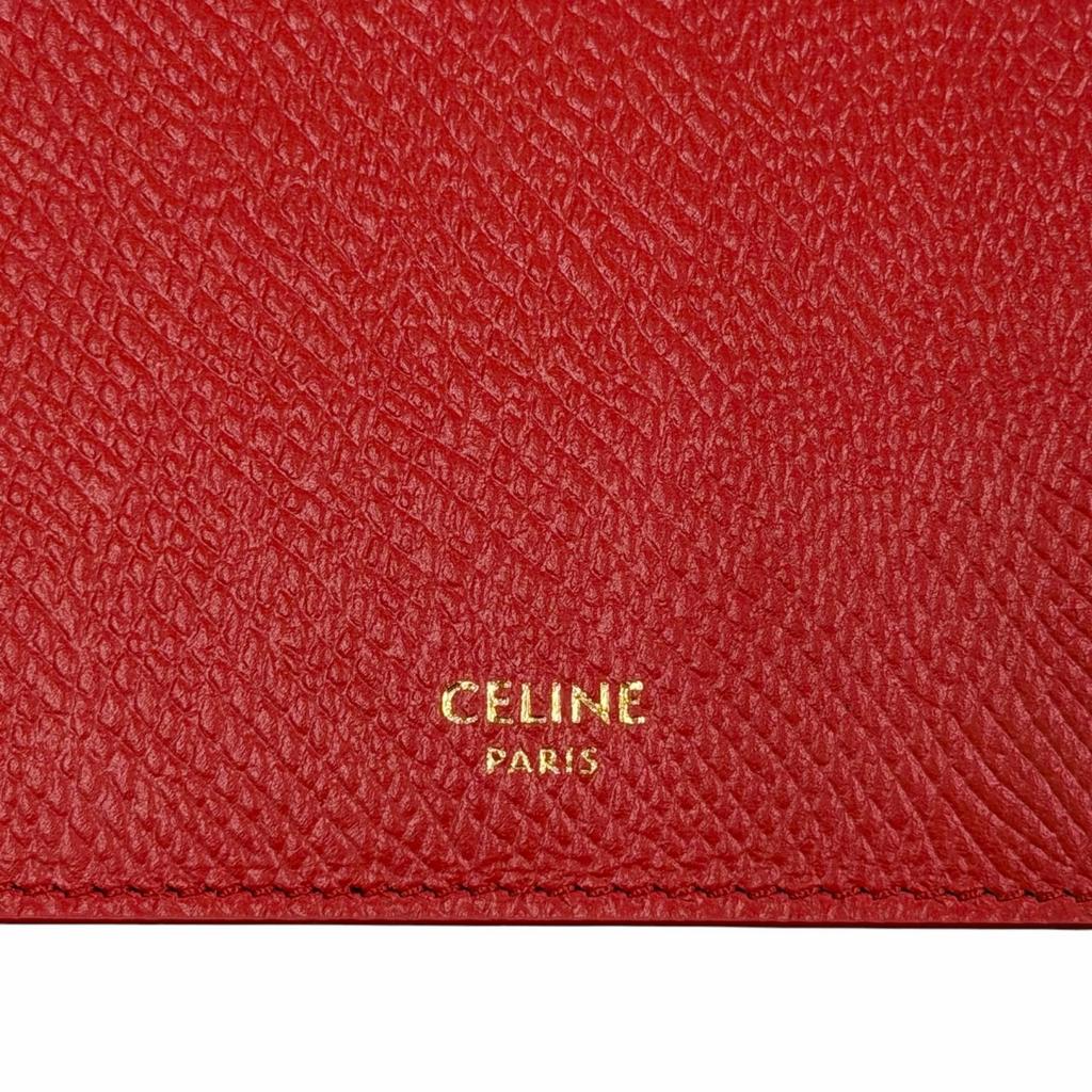 Ausgezeichnetes CELINE Kartenetui Rotes Leder L10083FVO Gebraucht