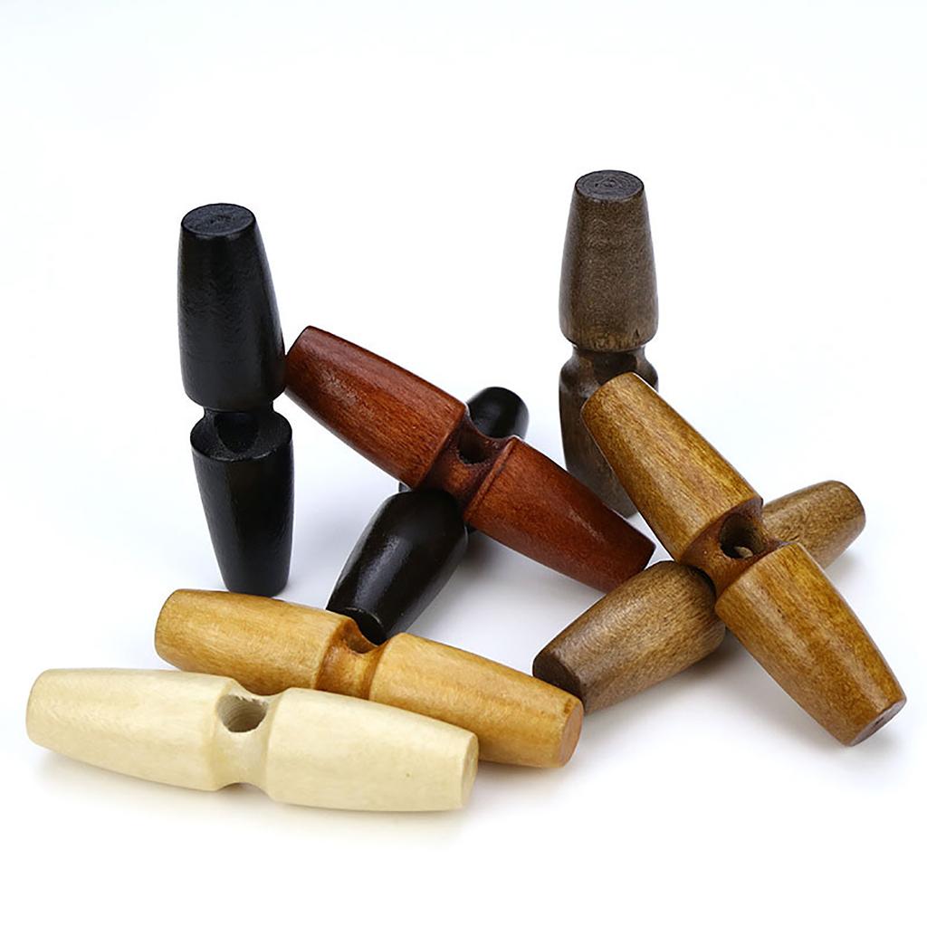 20 Peças 30Mm-60Mm Botões de Alternância de Madeira de Oliveira Botão de Chifre para Casaco de Vento Botão de Costura Botão para Casaco Duffel Botão para Sobretudo Acessórios de Vestuário