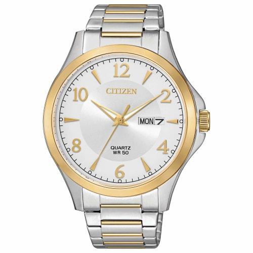 

CITIZEN BF2005-54A Men s Quartz Watch, Silver/Gold Stainless Steel