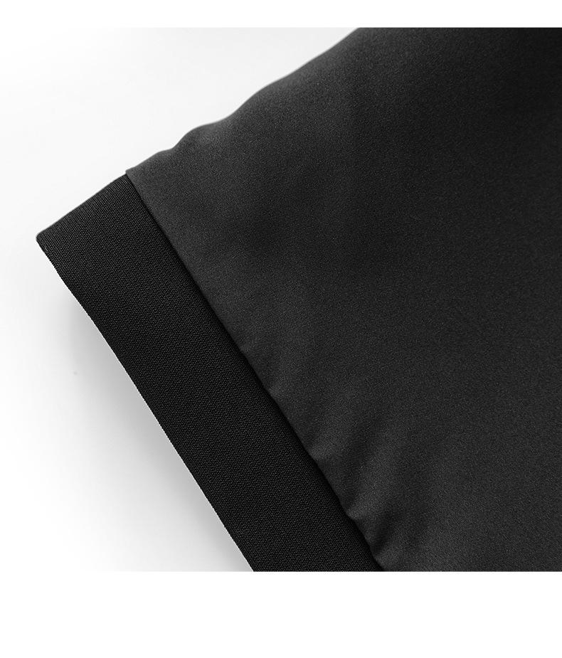 Dámské slim šaty s krátkým rukávem a designem límce s diamanty