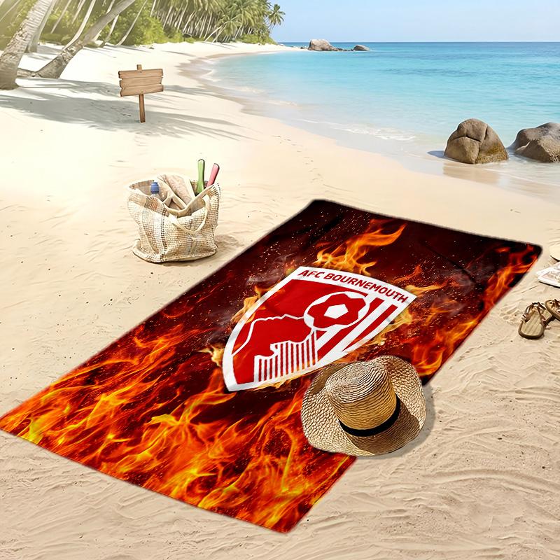 Toalla de Playa con Estampado de Fútbol del Bournemouth, Toalla Grande Suave de Secado Rápido para Playa, Camping, Natación