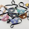Stylish Ins Korean Childrens Crossbody Bag Checkerboard Pattern Lightweight Accessory