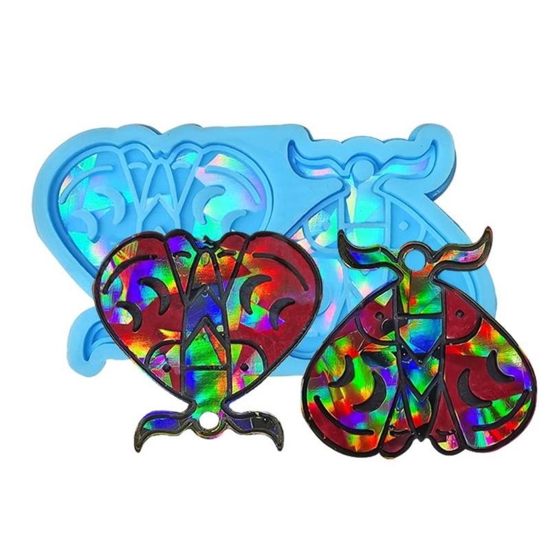 Holographic Butterfly Earrings Silicone Mold Ear Drops Crystal Epoxy Resin Mould DIY Ear Rings Jewelry Making Tools