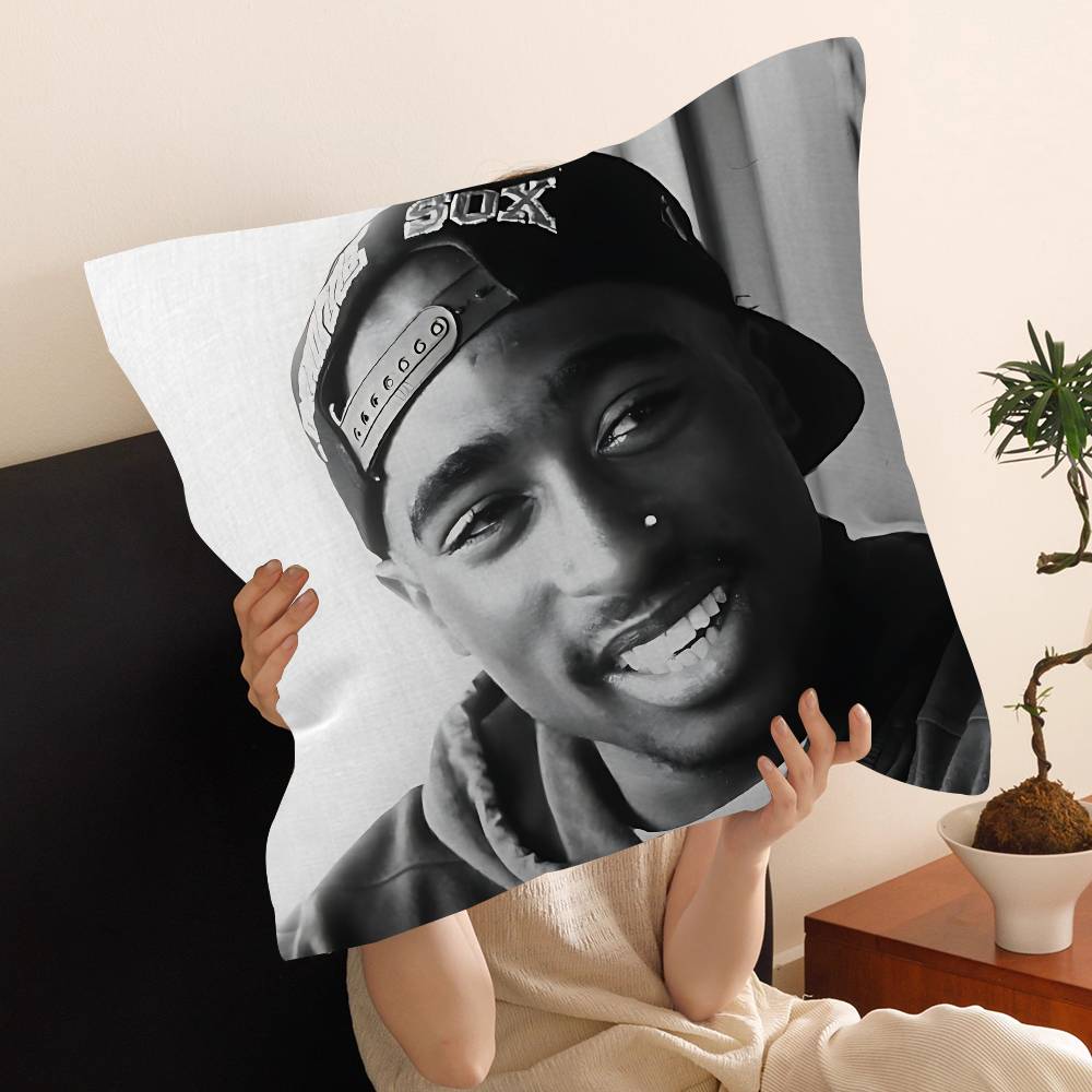 Rapper 2Pac Singer Tupac Cushion Cover Pillow Cover Decor Pillowcase Printed Cushion Case For Couch