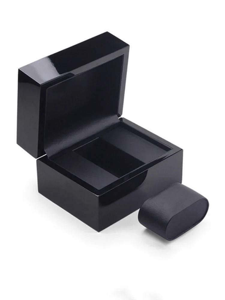 High-end Custom Watch Box PU Leather Interior Special Wooden Smooth Surface Watch Show Jewelry Gift Box for Men and Women