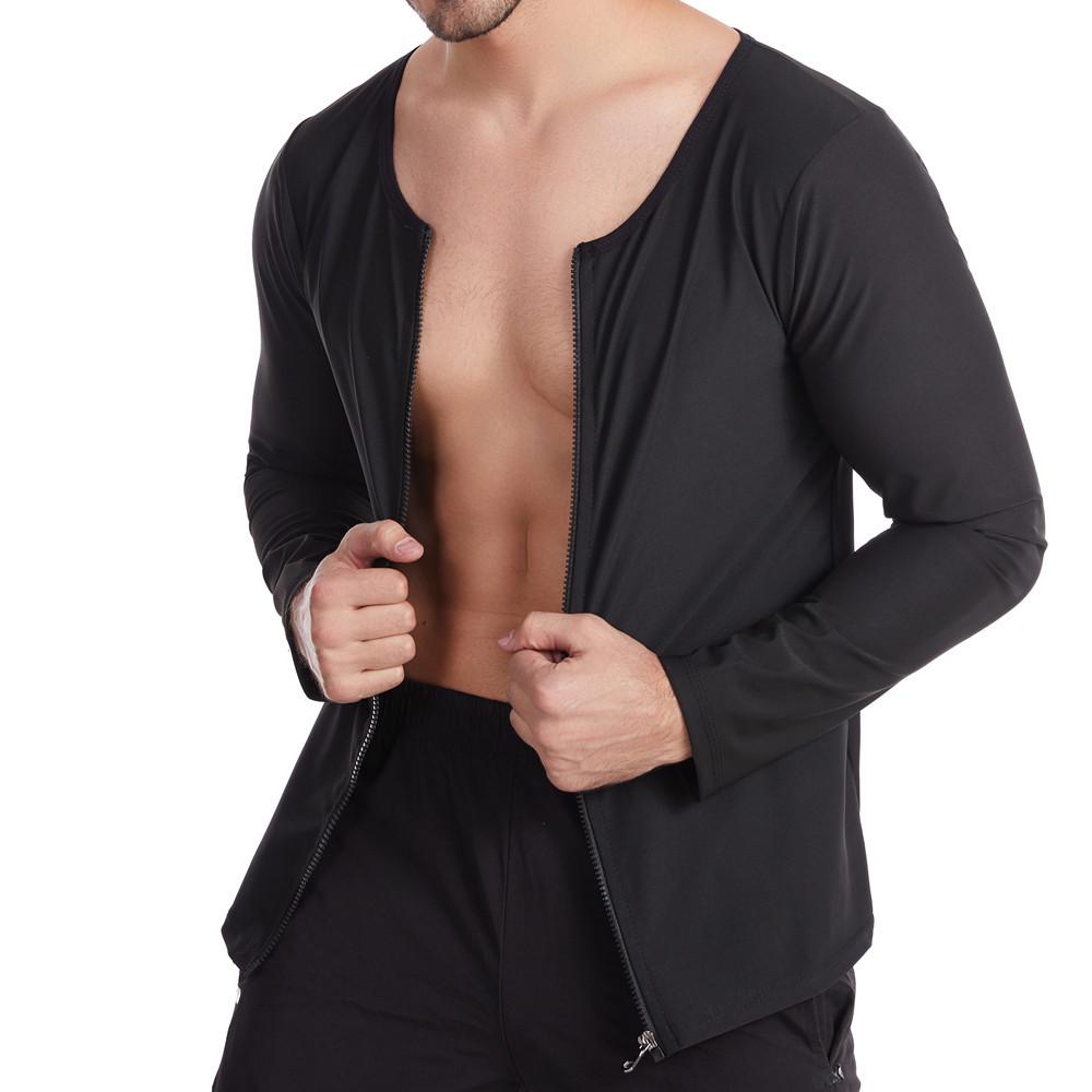 Men's Silver-Coated PU Sauna Suit: Body Shaper Sweat-Inducing Tight-Fit Short-Sleeve Vest for Abdomen Control.