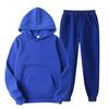 Männer Einfarbig Mit Kapuze Pullover Sets Herbst Winter Fleece Hoodie Zwei Stück Anzug Plus Größe männer Sportswear Hose trainingsanzug