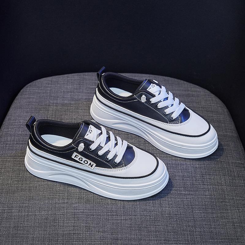 

Осенняя мода 2021 года Спортивная обувь Женские повседневные кроссовки для бега Кроссовки на платформе 40 белый/чёрный