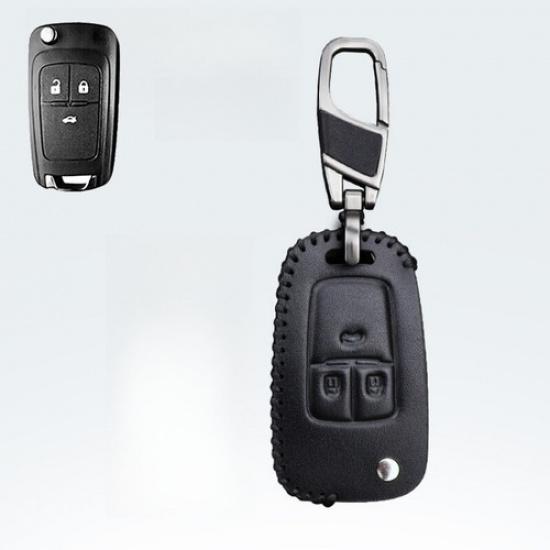 Genuine Leather Car Key Fob Case Cover For Chevrolet Impala Camaro Cruze Equinox