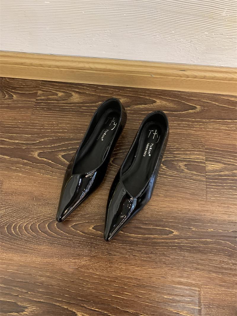 

Мода Bailamos 2024 Весна Женские балетки с острым носком Женская модная обувь Слипоны Женские элегантные туфли для вечеринок Сандалии Mujer 39 чёрный