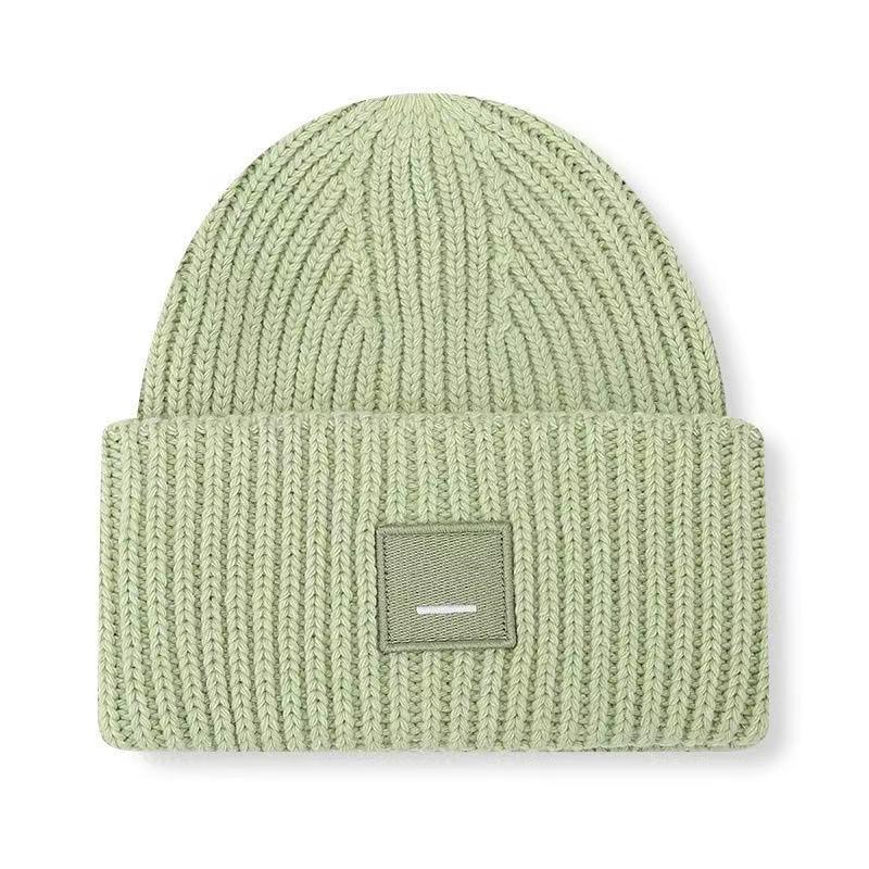 Classic Smiley Face Wool Knit Hat - Thickened, Unisex, European & American Style