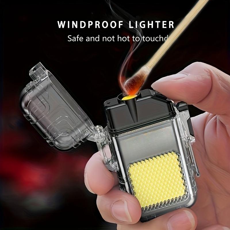 Rechargeable ignition portable COB flashlight, windproof 3-in-1 flashlight, electric wire ignition,durable,compact,camping and emergency situations