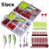 51Pcs Topwater Bait Rigs Multifunction Lure Tackle Kit Carbon Steel Biomimetic Fish Bait for Outdoor Fishing Accessories Tool