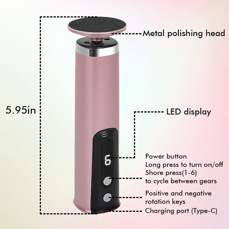 Wireless Electric Foot Callus Remover Machine Rechargeable Pedicure Tool for Dead Skin And Cuticle Removal Replacement Sandpaper