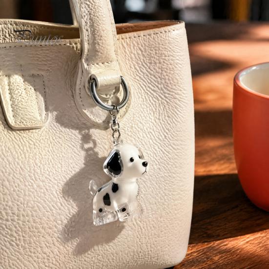 Memory Keepsake for Pet Fur Hair Keychain, Portable Transparent Memorial Pendant, Puppy Shaped Storage Pendant DIY Meaningful Lovers Decorative Charm