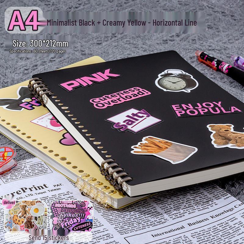 Ergonomic, High-value Loose-leaf Notebook with Detachable Binder; Suitable for High School and Junior High Students.