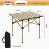 Height-Adjustable Outdoor Foldable Table for Picnic, Camping, and BBQ
