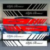 2 szt. Naklejka z emblematem w formie paska bocznego na lusterko wsteczne samochodu 3D Styling samochodowy do Alfa Romeo Giulia Giulietta MiTo Stelvio Tonale 4C 8C Disco Volante Gloria