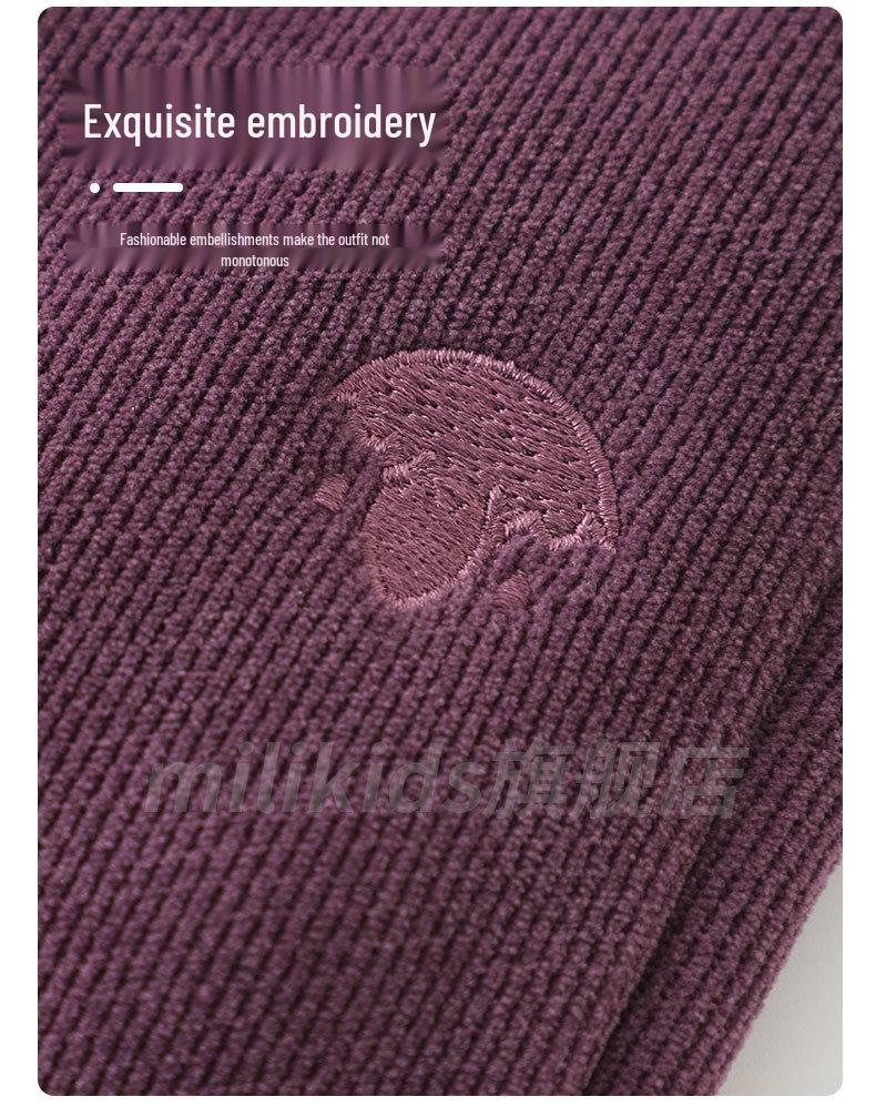Girls' Fleece-Lined Wide-Leg Corduroy Pants - Winter 2025