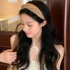 Hollow Wide Edge Hairband Hair Band Bohemian Style Hair Hoop Straw Weave Headband  Daily