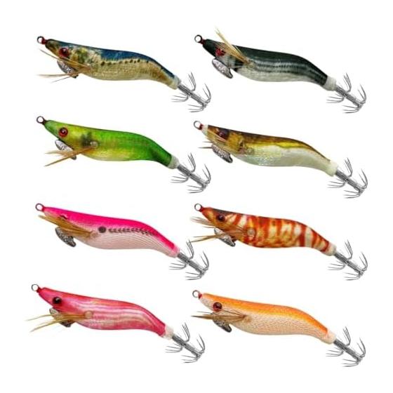 JP Number Egi No. 1.8 Egging Set of 8 Small Mini Lure Squid Octopus Squid Metal Fishing Real Color