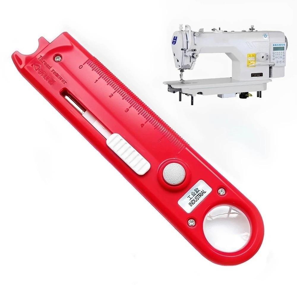 Built-In Ruler Needle Threader 4 in 1 Quick Threading Tool Automatic Threader for Elderly