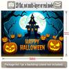 Party Backdrop Halloween Flat Banners Spooky Pumpkin House Celebrations Wedding Enthusiasts Photo Booth Background Front Door Decor