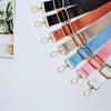 Versatile Solid Color Adjustable Crossbody Bag Strap with Metal Buckle
