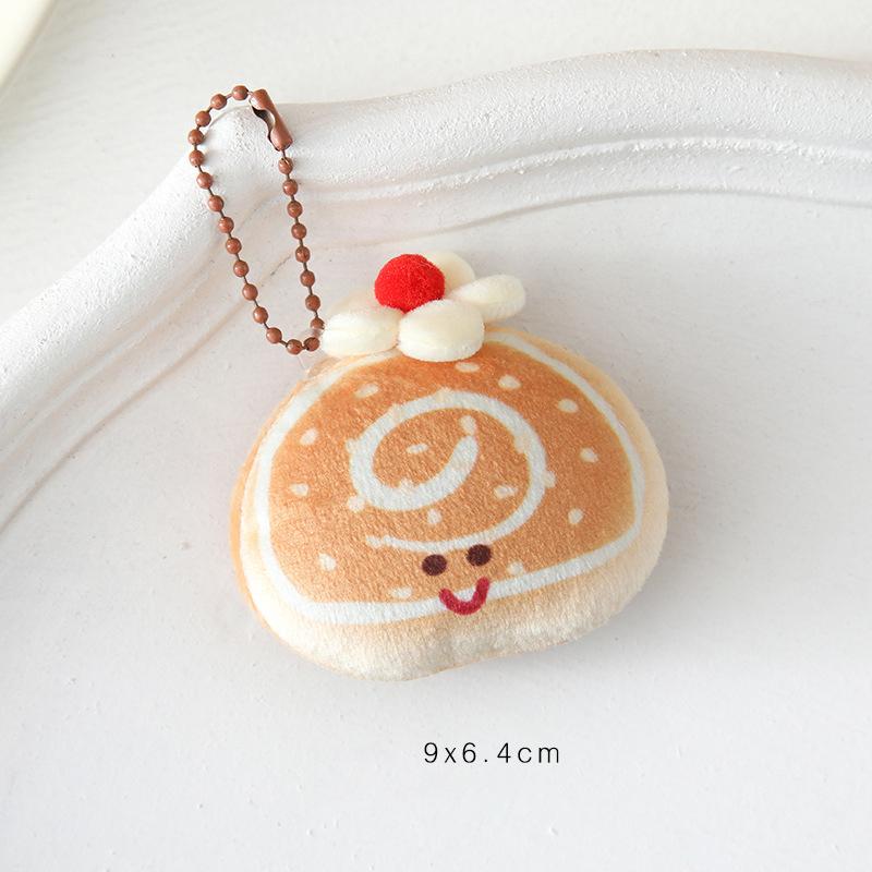 Creative Soft Stuffed Burger Animal Capybara Plush Doll Key Chain Toy Cartoon Bag Car Pendant Toast Keyring