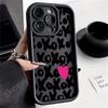 Black Lips Kiss Print Soft Silicone Phone Case For iPhone 15 Pro Max 16 14 13 12 11 Pro Max 7 8 Plus X XS XR Shockproof Cover