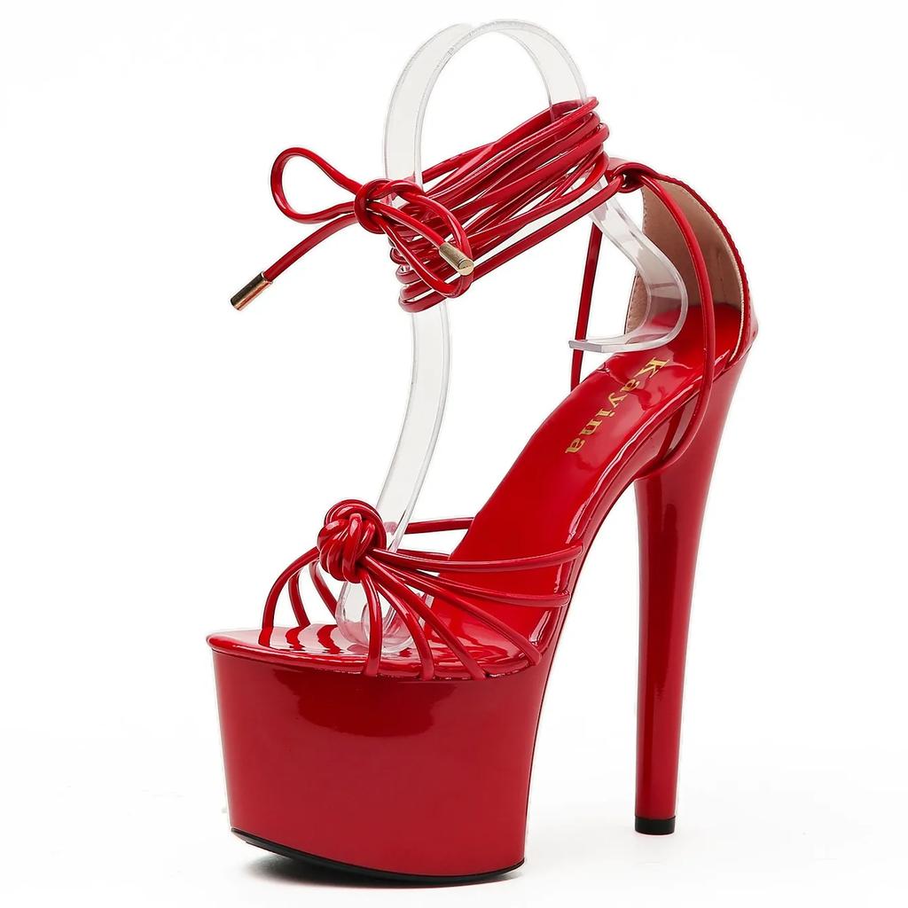 Sommer Sexy Damen Plateau Sandalen mit schmalen Riemen 2025 Neuheiten Damen Schnallenriemen Nachtclub Dünne Hohe Absätze Schuhe Sandalen