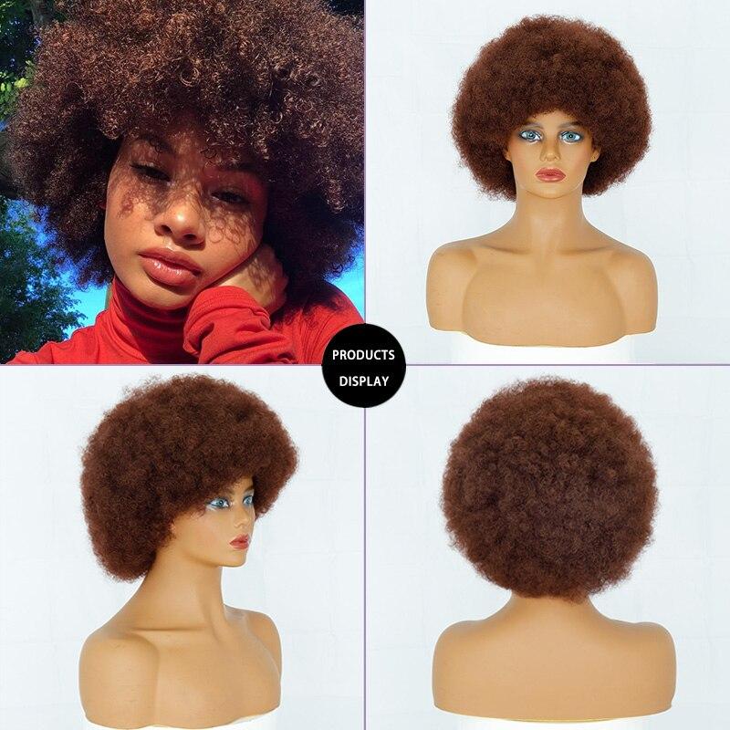 XINRAN Kıvırcık Doğal Siyah Gri Ombre Saç Isıya Dayanıklı Sentetik Peruk Kadınlar İçin Patlamalı Karışık Kahverengi ve Sarı Peruk