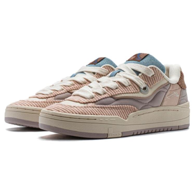 Li Ning GOS 2000 Slip Resistant Abrasion Resistant Low top Skateboard Shoes Women's White Gray AEPU006-2