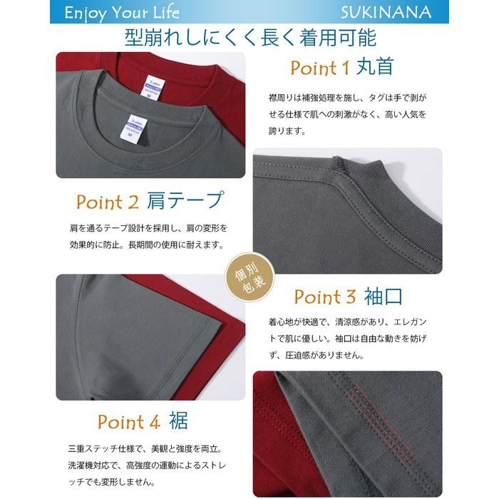 Sukinana T-Shirt Men's Short Sleeve 7.7oz (3/5-Pack, 3XL, Business Colors: Black x White x Navy x Dark Gray x Light Khaki)