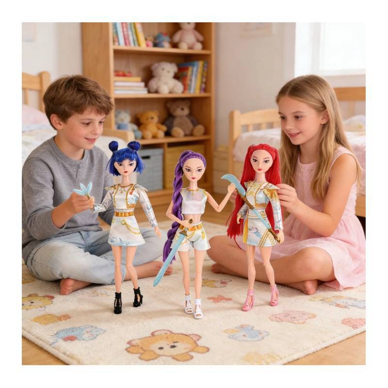 Kpop Demon Hunters Rumi Mira Zoey Articulated Doll With Led Lights And Music For Collectors