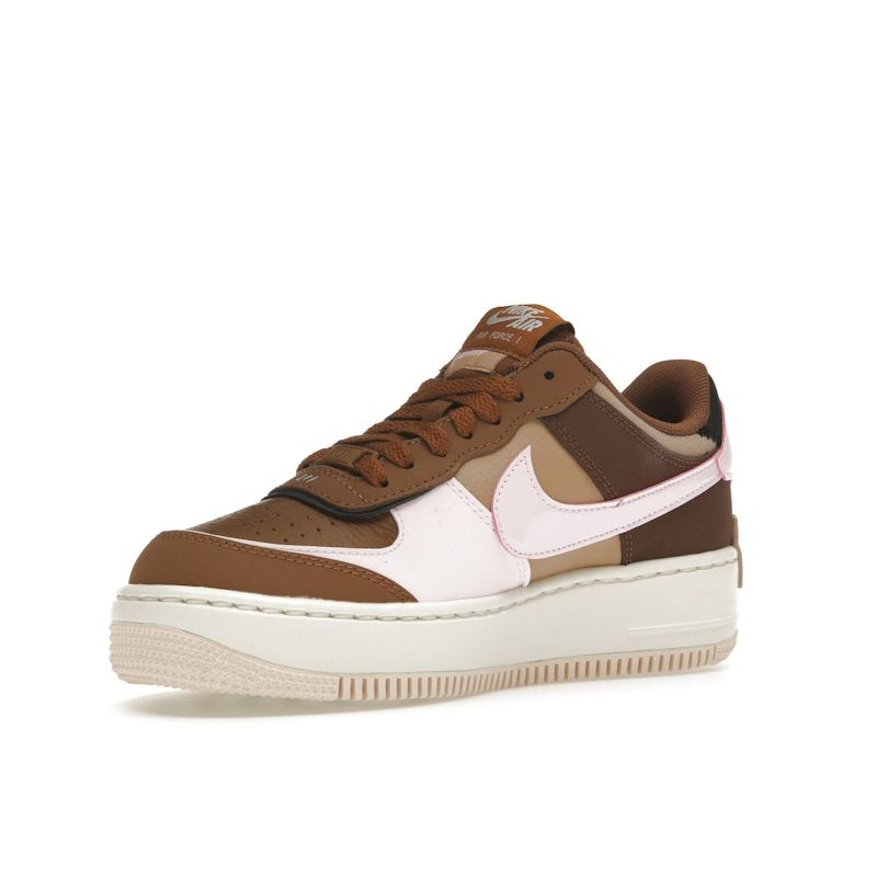 Nike Air Force 1 Shadow Light British Tan Women Sneakers Brown Pink-Foam Hemp DZ1847-200