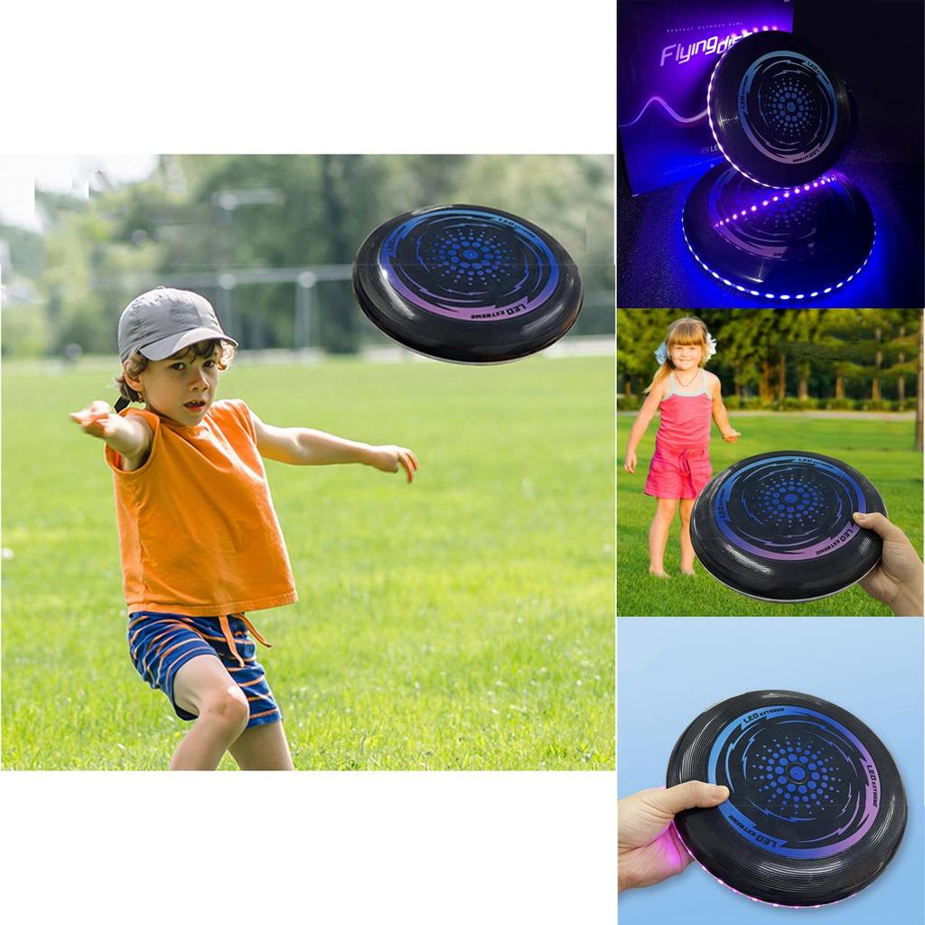 Bright Light-up Frisbee Disc Flashy Led Night Flying Toy Cool Adult Sports Frisbee Bulk