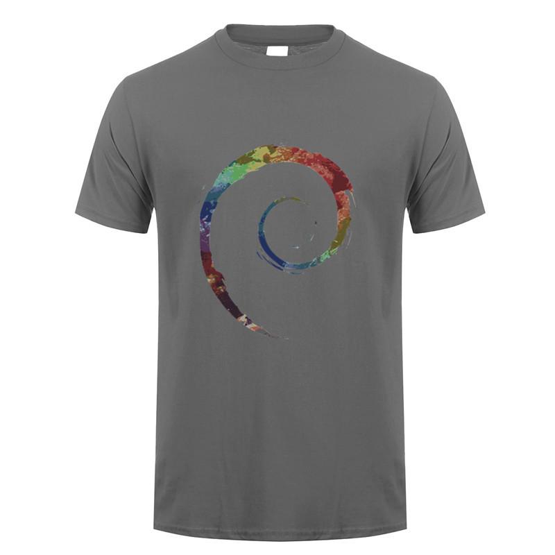 T-shirt Debian Unisex Casual Cotone Manica Corta Estate Sistema Operativo Linux Magliette Unisex Top
