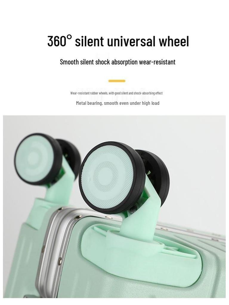 20-Inch Multifunctional Carry-on Suitcase with Durable Aluminum Frame, Rechargeable Feature & Cup Holder