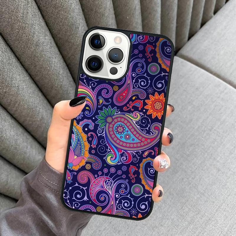 Floral Paisley Pattern Phone Case For iPhone 17 Air 16 16e 15 13 14 Pro Max 11 12 Plus 2022 MAX Shell Cover coque